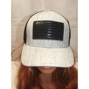 USA Tactical American Flag Gray with Black Mesh Patriotic Hat NWT Unisex Cap